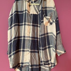 Free people plaid button down
